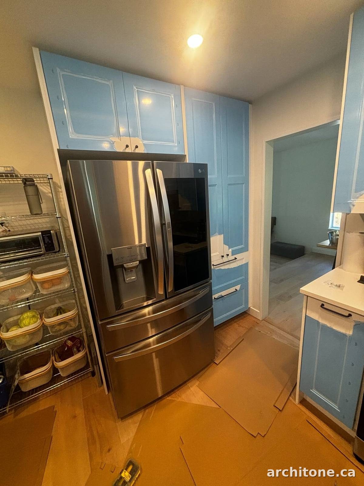 Blue shaker kitchen renovation